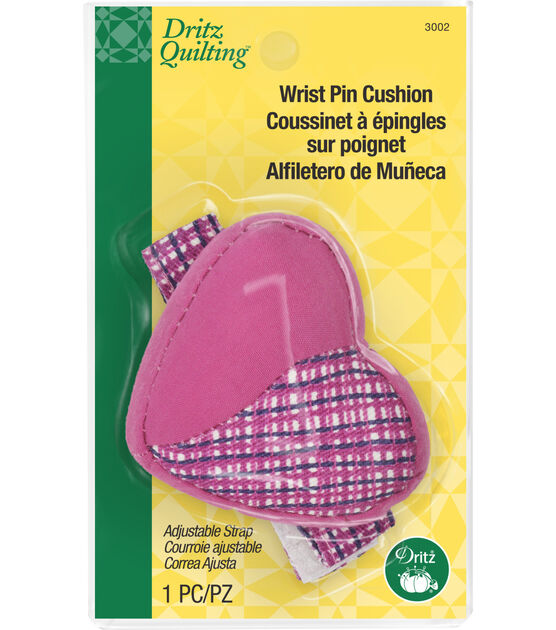 2 Packs CUSHYSTORE Pink Floral Small Wrist Pin Needle Cushion Pincushion for Sewing with Adjustable Elastic Strap Sewer Gift
